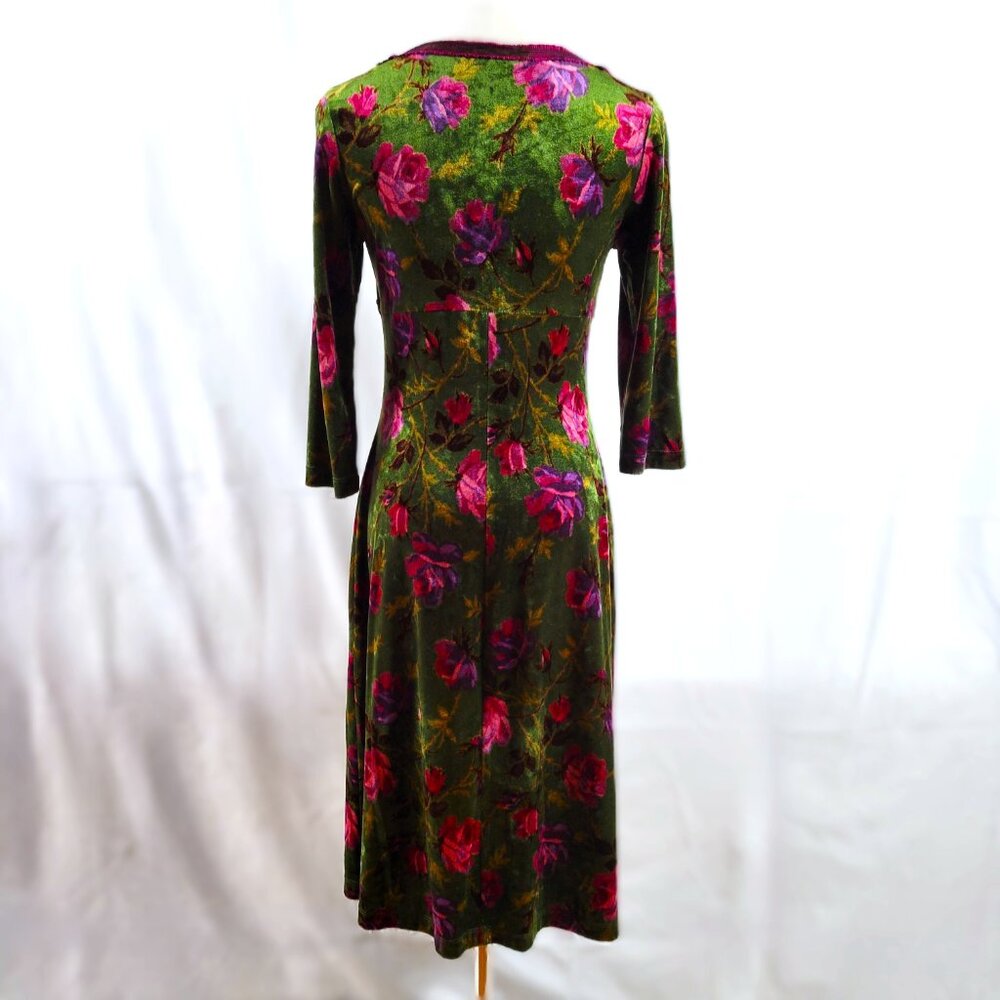 Rare Gilmore Girls Betsey Johnson Green and Purple Dress - Size L - fits like M - Picture 2 of 8